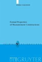 Formal Properties of Measurement Constructions (eBook, PDF) - Nakanishi, Kimiko