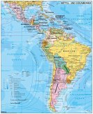 Stiefel Wandkarte Großformat Lateinamerika politisch