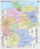 Stiefel Wandkarte Großformat Deutschland politisch mit Wappen