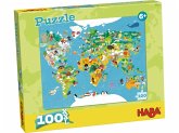 HABA 302003 - Puzzle Weltkarte, 100 XXL-Teile