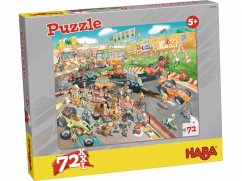 HABA 302005 - Puzzle Autorennen, 72 XXL-Teile