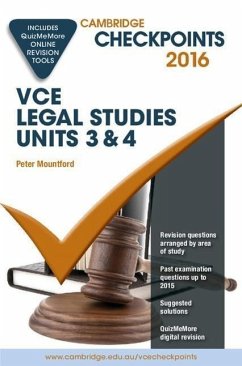 Cambridge Checkpoints Vce Legal Studies Units 3 and 4 2016 and Quiz Me More - Mountford, Peter