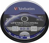 1x10 Verbatim M-Disc BD-R BluRay 25GB 4x Speed Cakebox printable