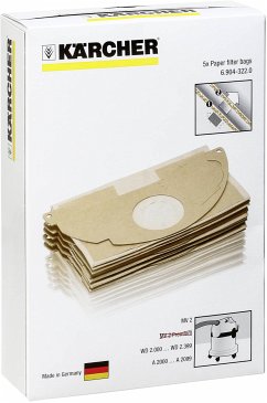 Kärcher Papierfilterbeutel 5 Stück für MV 2 Serie
