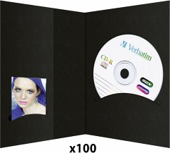 1x100 Daiber Passbildmappen m. CD-Rom-Fach bis 10x15cm schw.