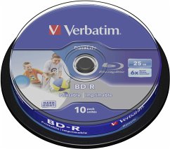 1x10 Verbatim BD-R Blu-Ray 25GB 6x Speed DL Wide Printable CB