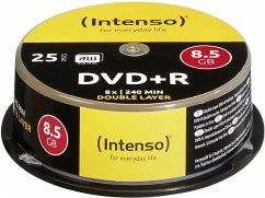 1x25 Intenso DVD+R 8,5GB 8x Speed, Double Layer Cakebox