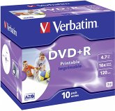 1x10 Verbatim DVD+R 4,7GB Jewel 16x Speed, printable