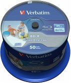 1x50 Verbatim BD-R Blu-Ray 25GB 6x Speed DL Wide Printable CB 1x50 Verbatim BD-R Blu-Ray 25GB 6x Speed DL Wide Printable CB