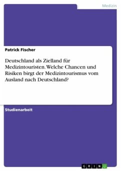 Cover Deutschland als Zielland für Medizintouristen. Welche Chancen und Risiken birgt der Medizintourismus vom Ausland nach De