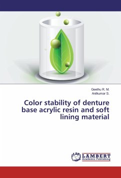 Color stability of denture base acrylic resin and soft lining material