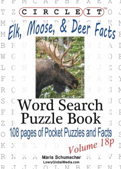 Circle It, Elk, Moose, and Deer Facts, Pocket Size, Word Search, Puzzle Book
