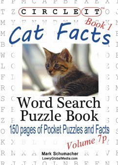 Circle It, Cat Facts, Book 1, Pocket Size, Word Search, Puzzle Book