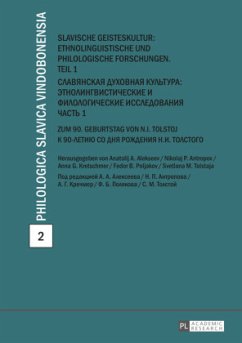Slavische Geisteskultur: Ethnolinguistische und philologische Forschungen. Teil 1- :