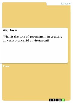 What is the role of government in creating anentrepreneurial environment?