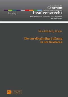 Die unselbständige Stiftung in der Insolvenz - Rohrberg-Braun, Nina