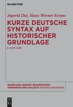 Kurze deutsche Syntax auf historischer Grundlage - Dal, Ingerid