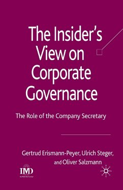 The Insider's View on Corporate Governance - Erismann-Peyer, G.;Steger, U.;Salzmann, O.