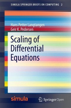 Scaling of Differential Equations - Langtangen, Hans Petter;Pedersen, Geir K.
