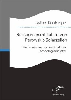 Cover Ressourcenkritikalität von Perowskit-Solarzellen: Ein bionischer und nachhaltiger Technologieeinsatz? (eBook, PDF)