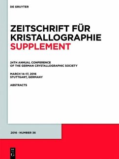 Cover 24th Annual Conference of the German Crystallographic Society, March 14-17, 2016, Stuttgart, Germany (eBook, PDF)