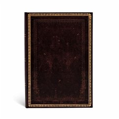 Paperblanks   Black Moroccan   Old Leather Collection   Hardcover   Midi   Lined   Elastic Band Closure   144 Pg   120 GSM