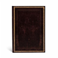 Cover Paperblanks   Black Moroccan   Old Leather Collection   Hardcover   Midi   Lined   Elastic Band Closure   144 Pg   120 GSM