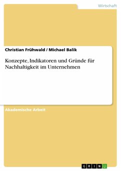 Konzepte, Indikatoren und Gründe für Nachhaltigkeit im Unternehmen (eBook, ePUB) - Frühwald, Christian; Balik, Michael