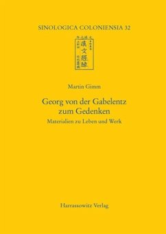 Georg von der Gabelentz zum Gedenken (eBook, PDF) - Gimm, Martin