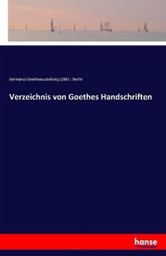 Verzeichnis von Goethes Handschriften