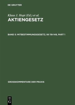 Cover Mitbestimmungsgesetz; §§ 118-149 (eBook, PDF)