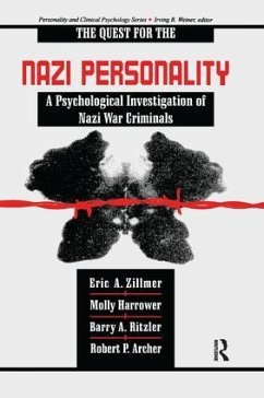 The Quest for the Nazi Personality - Zillmer, Eric A; Harrower, Molly; Ritzler, Barry a