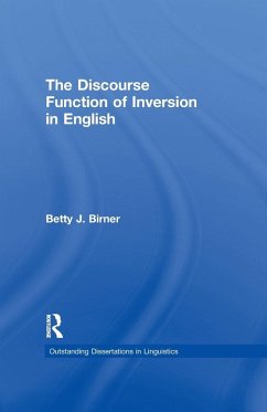 Cover The Discourse Function of Inversion in English