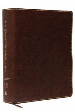 KJV, Journal the Word Bible, Large Print, Bonded Leather, Brown, Red Letter Edition - Thomas Nelson