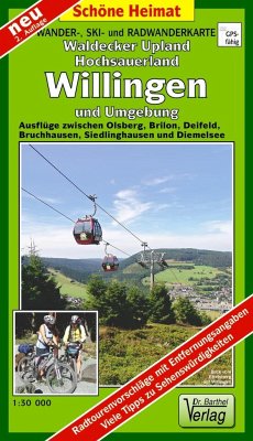 Doktor Barthel Karte Wander-, Ski- und Radwanderkarte Waldecker Upland, Hochsauerland, Willingen und Umgebung