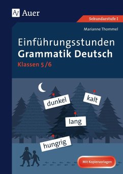 Einführungsstunden Grammatik Deutsch 5-6 - Thommel, Marianne