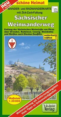 Wander- und Radwanderkarte Sächsischer Weinwanderweg - Verlag Dr. Barthel