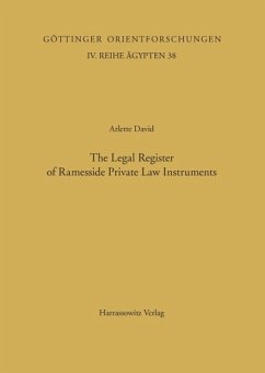 Cover Classification and Categorization in Ancient Egypt / The Legal Register of Ramesside Private Law Instruments (eBook, PDF)