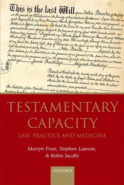 Testamentary Capacity (eBook, ePUB) - Frost, Martyn; Lawson, Stephen; Jacoby, Robin