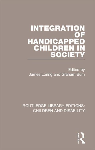Integration of Handicapped Children in Society (eBook, ePUB) Integration of Handicapped Children in Society (eBook, ePUB)