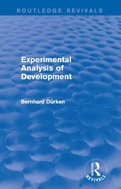 Cover Experimental Analysis of Development (eBook, ePUB)