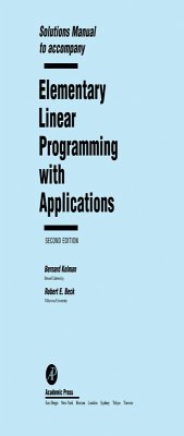 Solutions Manual to accompany Elementary Linear Programming with Applications (eBook, PDF) - Kolman, Bernard