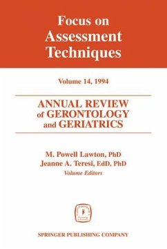 Cover Annual Review of Gerontology and Geriatrics, Volume 14, 1994 (eBook, PDF)