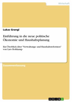Einführung in die neue politische Ökonomie und Haushaltsplanung (eBook, PDF)