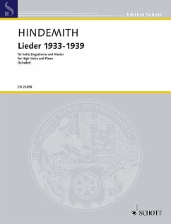 Cover Lieder 1933-1939, für hohe Singstimme und Klavier