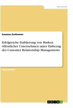Erfolgreiche Etablierung von Marken öffentlicher Unternehmen unter Einbezug des Customer Relationship Managements - Zschimmer, Susanne