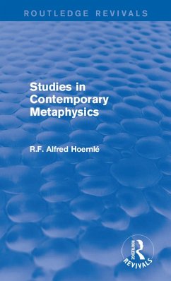 Studies in Contemporary Metaphysics (eBook, PDF) - Hoernlé, R. F. Alfred