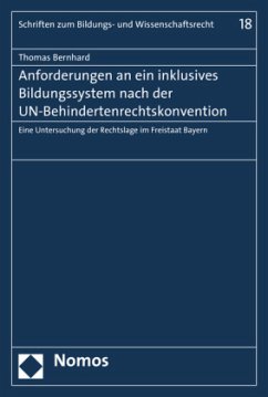 Cover Anforderungen an ein inklusives Bildungssystem nach der UN-Behindertenrechtskonvention