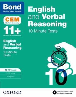 Bond 11+: English & Verbal Reasoning: CEM 10 Minute Tests: Ready for the 2024 exam - Hughes, Michellejoy; Bond 11+