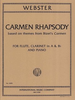 Cover Carmen Rhapsody for flute, clarinet and piano score and parts